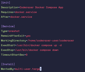 File /etc/systemd/coderacer.service
