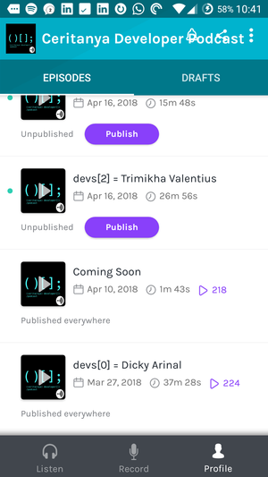 Statistik Ceritanya Developer Podcast