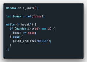 Penggunaan mutable variable dan imperative loop.