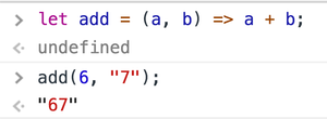 Bukan pesan kesalahan yang kita dapatkan, akan tetapi bug yang akan muncul jika di JavaScript